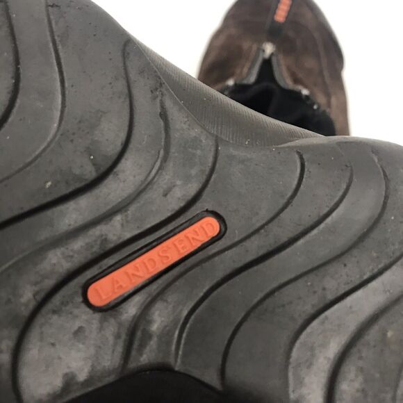 Lands End Hiking‎ Slip On Shoe Womens Dark Brown Suede Zip Bootie Outdoor SZ 6B - Picture 11 of 11